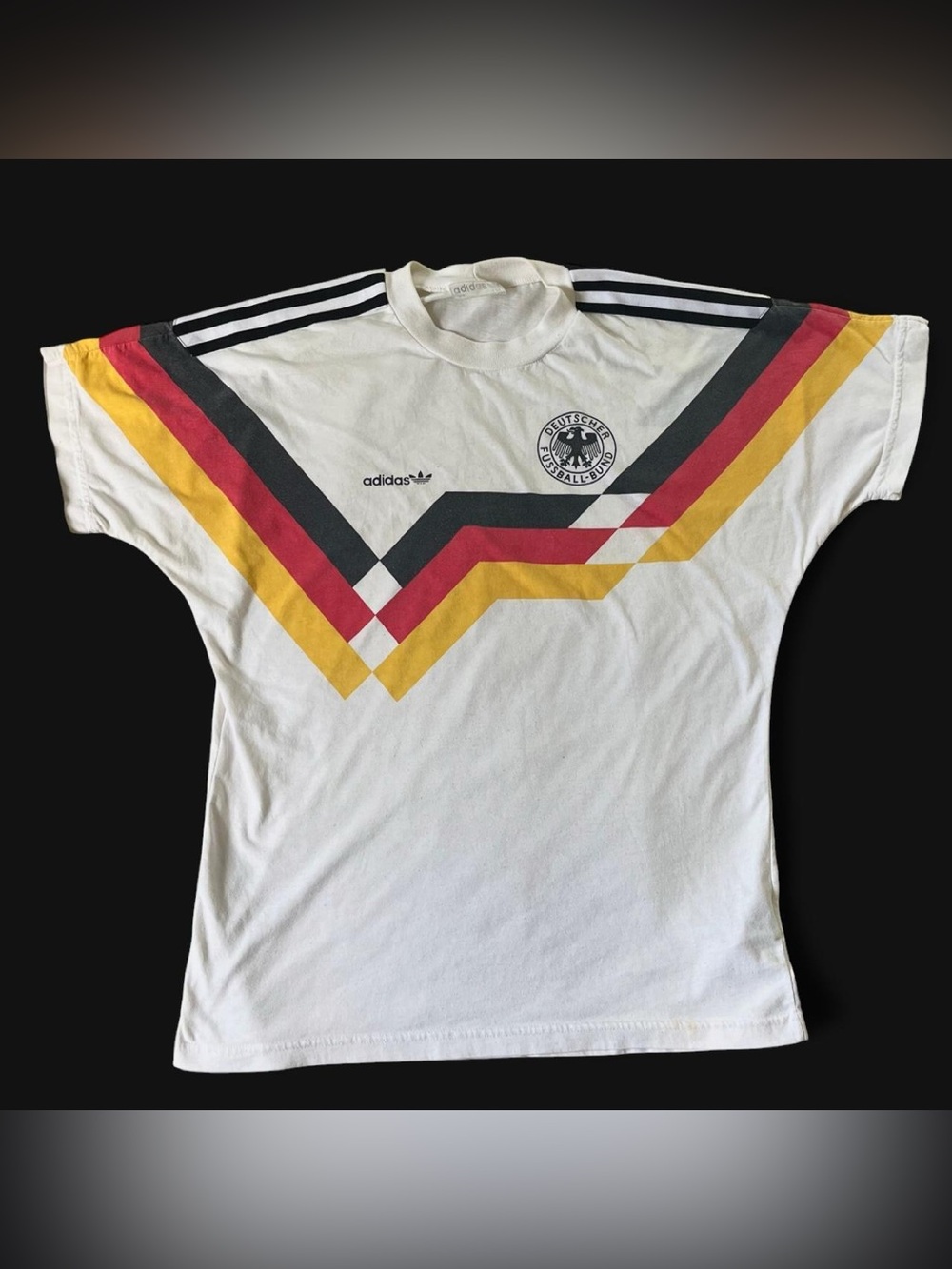 ADIDAS • Vintage West Germany Team World Cup Training Jersey T-Shirt 1988-1990